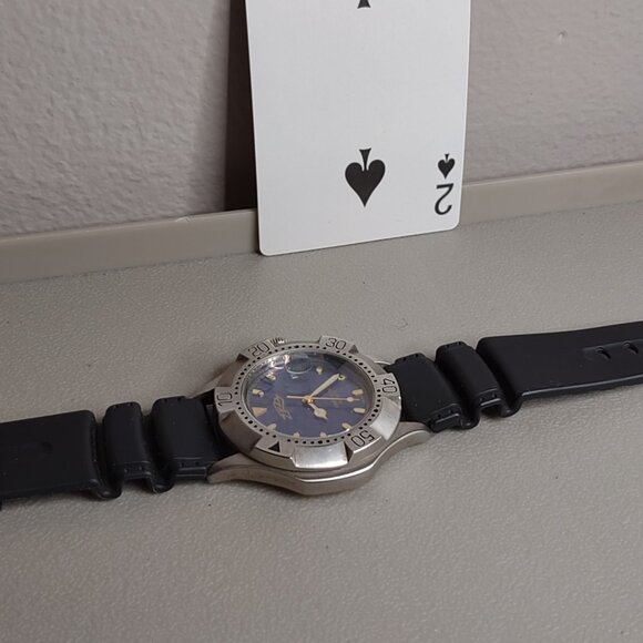 Nice Untested Blue And Black Analog Watch - Picture 5 of 11